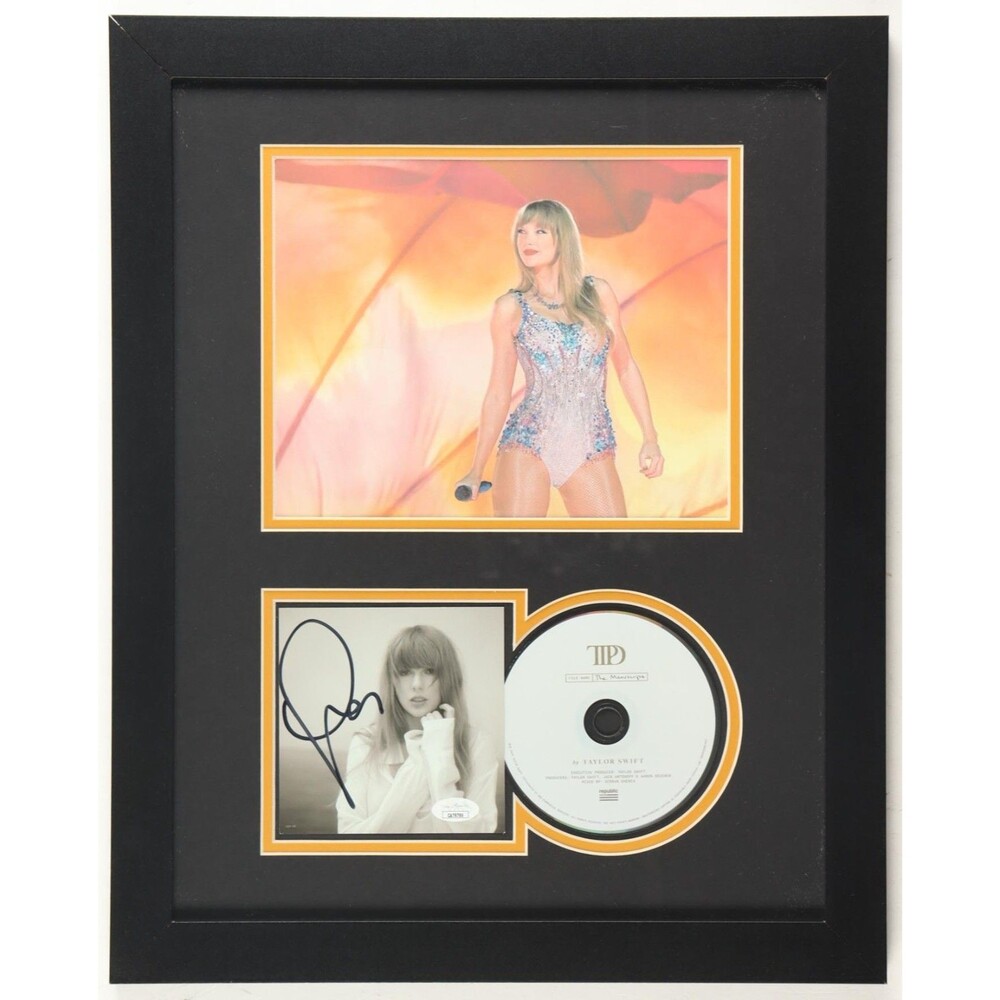Taylor Swift Signed "The Tortured Poets Department" Custom Framed CD Display JSA